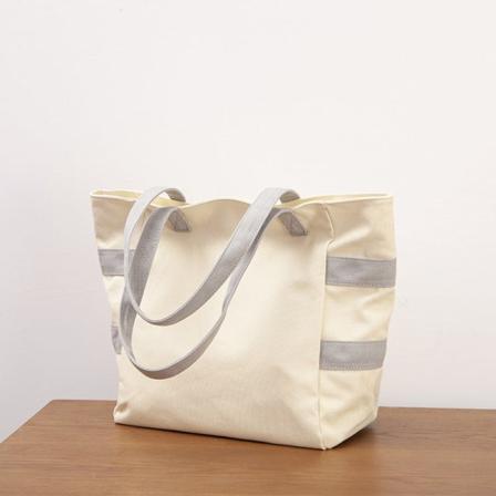 Kvinner Dame veske Kontrastfarge Stor kapasitet Fritid Stripet Tote White