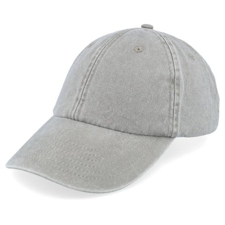 Beechfield - Grå unconstructed Keps - Vintage Washed Grey Dad Cap @ Hatstore