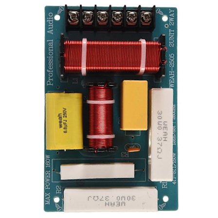 200W Högtalardelningsfilter 2-vägs Hög-Låg 8 Ohm Frekvensdelare för 10-tums Högtalare