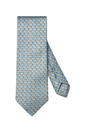 Eton Ananasmönstrad Sidenslips Kostymtillbehör Herr Blå 80