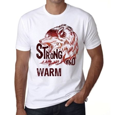 Strong and Warm Wolf T-shirt herr – Strong Wolf And Warm – Vintage T-shirt