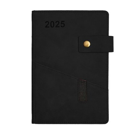 2025 Kalender 365 Dagars Kalender Planerare Anteckningsblock Konstläder Omslag 400 Sidor Anteckningsbok Lämplig Som Julklapp Blå