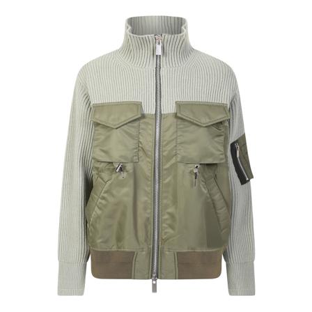 Sacai, Bomber Jackets Zielony, Kobieta, Rozmiar: M