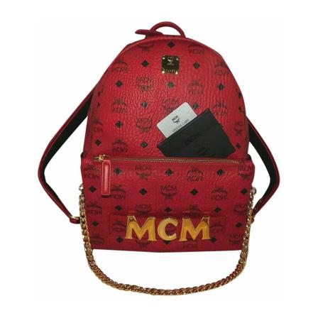 MCM Pre-owned, Pre-owned Backpacks Rood, Dames, Maat:ONE Size