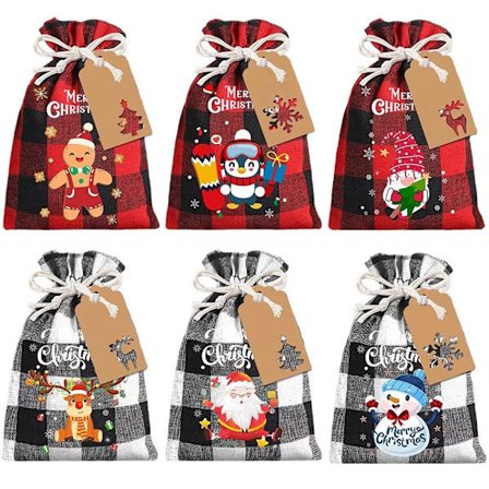 Juljute presentpåsar 6-pack