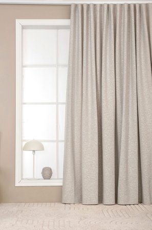 Hasta - Bouclé-gardin ekstra bredt Hilma 268x280 cm - Grå - Gardinfag med rynkebånd - 268X280 - Fra Homeroom