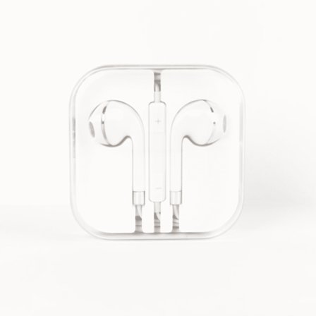 Hörlurar In-Ear med Mikrofon - 3,5 mm - Vit/Silver
