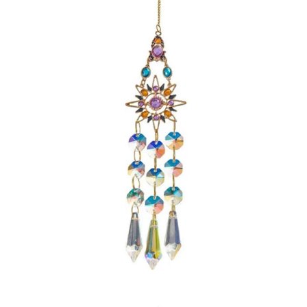 Kristalli Aurinkokerääjä Ulkokäyttöön Tuulikello Puutarha Tuulimusiikki 3d Tuulipyörä Ripustettava Puutarhaan Sateenkaari[co]