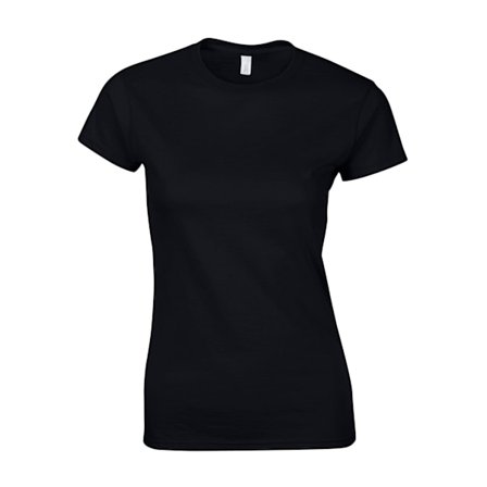 Gildan Womens/Ladies Softstyle Ringspun Bomull T-shirt S Svart