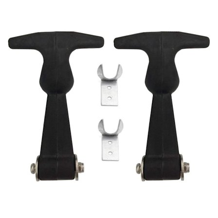 2 st T-handtagsdragspärrar Gummihuvhake Flexibelt T-handtag