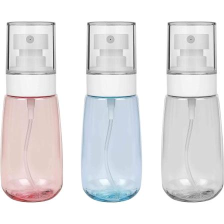 Galaxy Gjennomsiktige Gjenbrukbare Tomme Reisesprayflasker i Plast 3 stk (60 ml, Tilfeldig Farge) 60ml