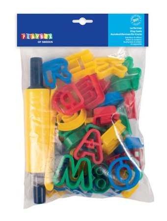PLAYBOX Lerformar bokstäver och siffror 42/fp - Lyreco - Skola och förskola - Bild och form - Lera och sand