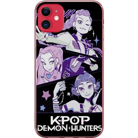 Yhteensopiva Puhelinkuori Apple iPhone 11 Kpop Demon Hunters Huntrix Trio Tytöt Violetit tähdet Retro-idoli Taidetta