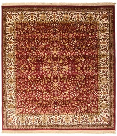 Kerman Diba 300X300 Grand Rouge Carré Tapis
