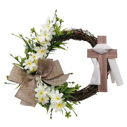 Pääsiäisseppele käsintehty tyylikäs kevyt ripustettava juhlaseppele pupun kanssa kodin etuoven koristeeksi lomaa varten