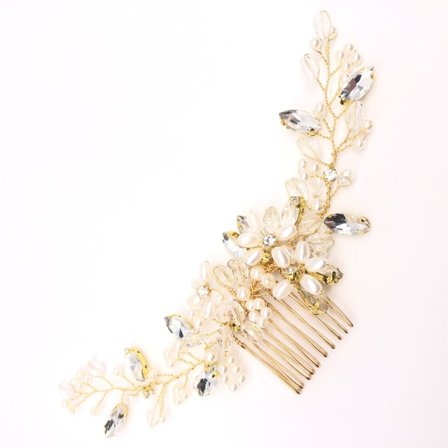 TG Brud Bryllup Hårklemme Pearl Brudesmykke