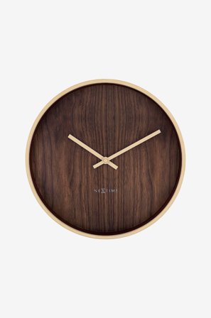 NeXtime - Veggklokke Oslo 30cm - Brun - Veggklokker & bordklokker - Fra Homeroom