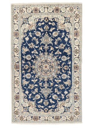 Oosters Nain Vloerkleed 117X196 Beige/Zwart Wol, Perzië/Iran