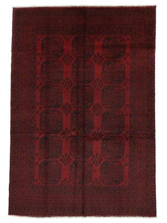 Noué À La Main Afghan Fine Tapis 199X282 De Laine