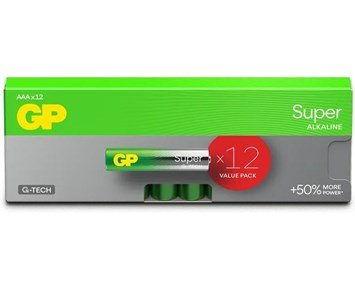 GP Super Alkaline AAA-batteri, 24A/LR03, 12-pack - 12-pack Super Alkaline AAA-batteri, 24A/LR03