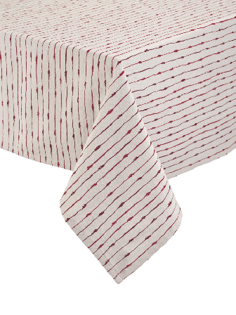 Svanefors Unni Duk Jultextil Röd 145x280 cm