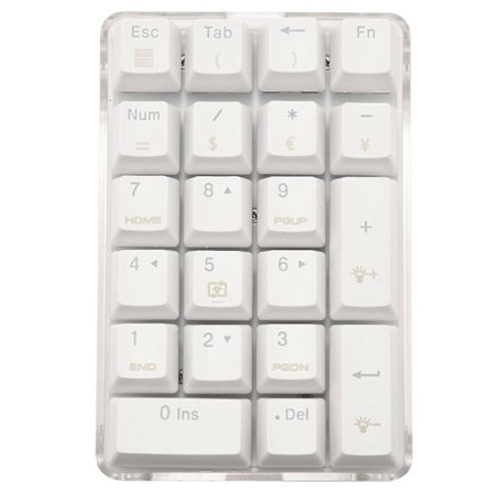 21 Baggrundsbelyst mekanisk numerisk tastatur Numpad med Cherry Ses til stationær pc