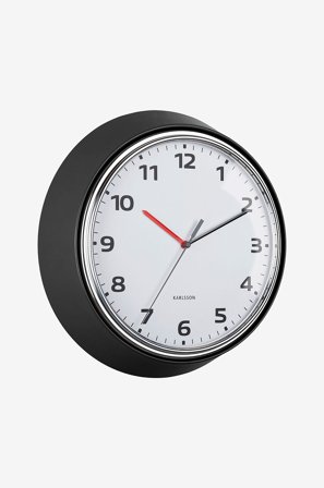 Karlsson - Veggklokke Modern Retro - Svart - Veggklokker & bordklokker - Fra Homeroom