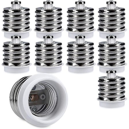 10 kpl Pistokkeen Sovitin - 10x E40 E27:een Sovitin - E27 Kanta Lamppu Pidike Sovitin Halogeeni Led Lamppuun