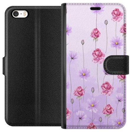Kompatibelt Lommeboketui til Apple iPhone 5s Petal Reverie Lilac Mist