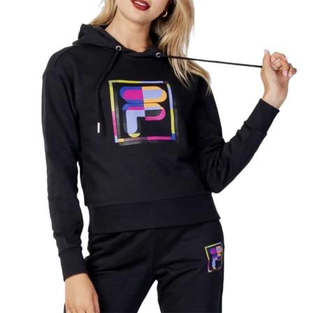Puserot je Fleecet Fila Brissago Cropped Hoody Mustat 168 - 172 cm/M