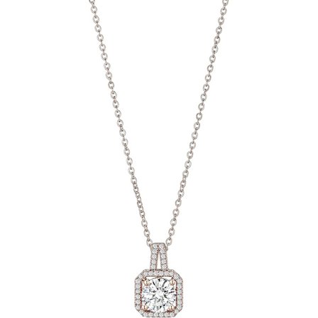 Naisten ruusukultainen kuutiokristalli riipus kaulakoru ruostumattomasta teräksestä Aaa kuutiollinen zirkonia