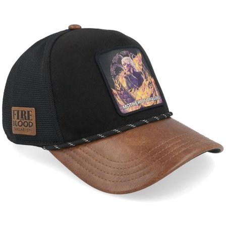 Capslab - Svart adjustable Keps - Game Of Thrones Mother Of Dragons Black/Brown A-Frame Trucker @ Hatstore