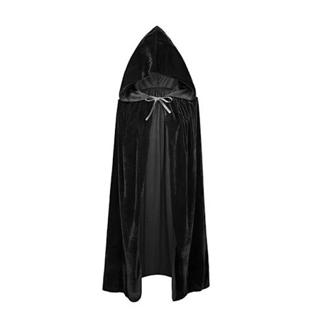 Halloween Kappa Svart Vuxen Kappa Vampyr Kostym 170cm