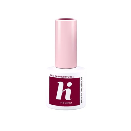 HI HYBRID Choco&Latte Smalto Semipermanente #204 Red Raspberry 5ml - Smalto Effetto Gel