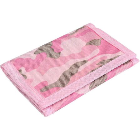 RFID Pung Camouflage Pung Nylon Tri-fold Punge Til Mænd, Mini Tri-fold Møntpung Med Lynlås Til Børn (pink) Pink -