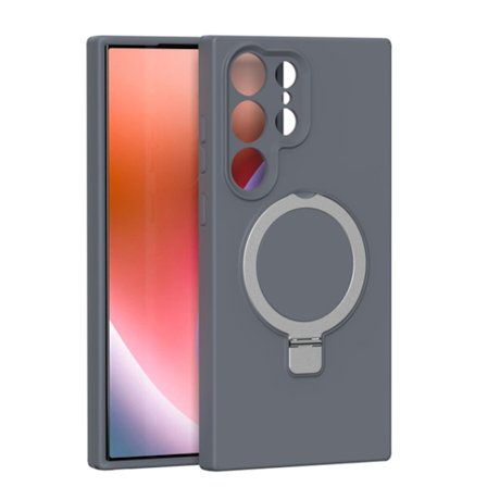 Kompatibel med Samsung S23 Ultra-deksler med flytende magnetiske fester og altomfattende beskyttelsesdeksler (grå)