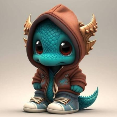 15cm Kule Dragefigurer Halloween Dinosaur Statue 2023 Søt Drage Skulptur Dyrefigur Dekorasjon for Hagedekorasjon Utendørs blue