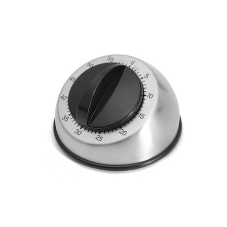 Mekanisk rustfrit stål timer til skole, studie, projekter og køkkenopgaver, One Size