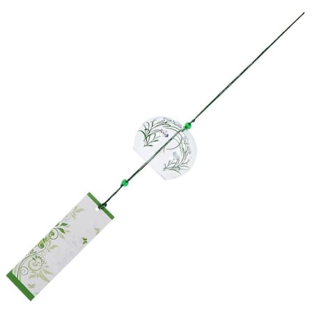 1 stk. vindklokke i glass, japansk stil, festvindklokke, hagehengende pynt