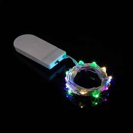 1m Mini LED-ljusslinga batteridriven flerfärgad flerfärgad