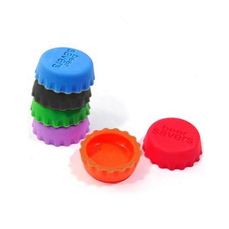 Flaskkork i silikon 6-pack - "Beer Saver" olika färger