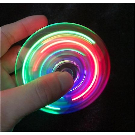 Självlysande vuxenleksak, anti-stress LED fidget tri-spinner
