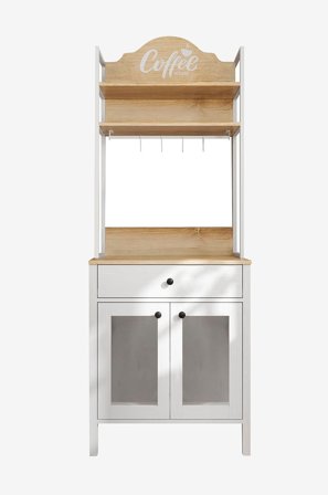 Hanah Home - Kahvibaarikaappi Philip - Valkoinen - Hyllyt - - Homeroom