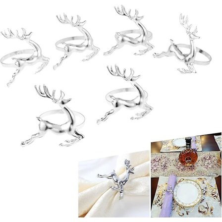 6-pack Julservettringar Rensa Djur Servetthållare