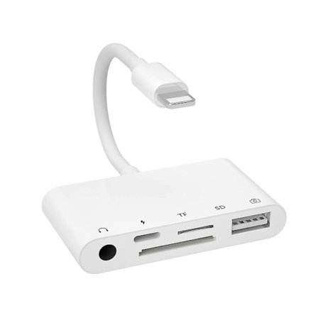 3-i-1 Dubbel USB Hona Otg Kamera Adapter med Strömkontakt Kompatibel med I-Phone12 11 X 8 7 Midi Keyboard Mus Kamera YEMAESRE