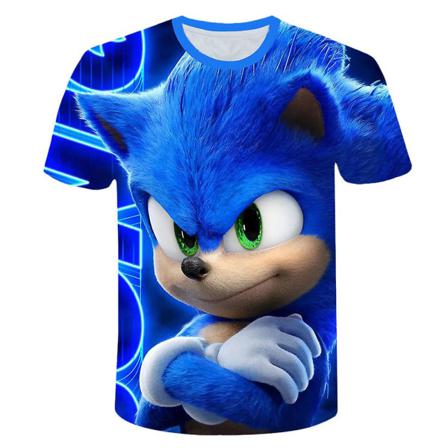 3d För Sonic Printed Kids Pojke Kortärmad T-shirt Sommartopp 3-4 Years