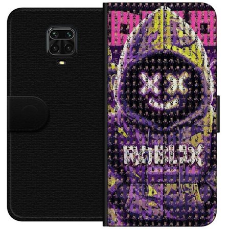 Kompatibelt Lommeboketui til Xiaomi Xiaomi Redmi Note 9 Pro Roblox hettegenser designet med hundrevis av små Roblox-figurer, kreativ mosaikkdesign i