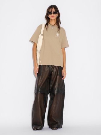 Holzweiler Kjerag Logos Tee - Sand - Women's - XXS