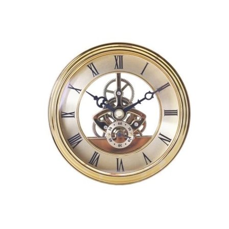 Klar Metal Ur Gear Væg Ur DIY Ur Tilbehør 97mm Guld Klar