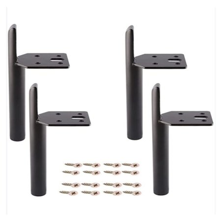 (13cm) 4 stk moderne jernmøbelben erstatning sofa ben med skruer for bord seng